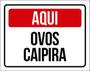 Imagem de Kit 3 Placas Sinalização - Aqui Ovos Caipira