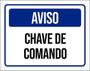 Imagem de Kit 3 Placas Sinalização - Aviso Chave De Comando