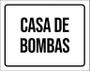 Imagem de Kit 3 Placas Sinalização Casa De Bombas