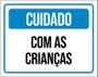 Imagem de Kit 3 Placas Sinalização - Cuidado Com As Crianças