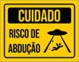 Imagem de Kit 3 Placas Sinalização - Cuidado Risco De Abdução