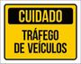 Imagem de Kit 3 Placas Sinalização - Cuidado Tráfego Veículos