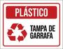 Imagem de Kit 3 Placas Sinalização - Lixo Plástico Tampa De Garrafa