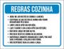 Imagem de Kit 3 Placas Sinalização - Regras Cozinha Ml3832