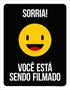 Imagem de Kit 3 Placas Sinalização - Sorria Você Está Sendo Filmado