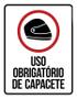 Imagem de Kit 3 Placas Sinalização - Uso Obrigatório Capacete