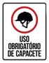 Imagem de Kit 3 Placas Sinalização - Uso Obrigatório De Capacete