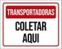 Imagem de Kit 3 Placas - Transportadoras Coletar Aqui