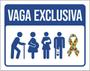 Imagem de Kit 3 Placas Vaga Exclusiva Preferencial Autista 36X46