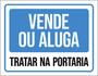 Imagem de Kit 3 Placas Vende Ou Aluga Tratar Na Portaria 36X46