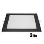 Imagem de Kit 3 Plafon Painel Led Emb Quadrado Preto 6500k 22x22 18w