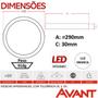 Imagem de Kit 3 Plafon Sobrepor Redondo Led 25w Branco Frio 6500k
