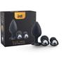 Imagem de Kit 3 plugs anais com joias formato de coração em soft touch - intt cosméticos