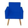 Imagem de Kit 3 Poltrona Para sala de Estar Lina material sintético Azul -  Móveis Mafer