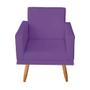 Imagem de Kit 3 Poltronas Decorativas com Estrutura Madeira Maciça Pés Palito Nina Roxo Mafer