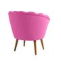 Imagem de Kit 3 Poltronas Decorativas Pétala Sala de Estar Tecido Suede Rosa Kimi Decor