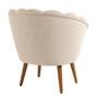 Kit 3 Poltronas Decorativas Pétala Sala de Estar Tecido Veludo Bege Kimi Decor Imagem de Kit 3 Poltronas Decorativas Pétala Sala de Estar Tecido Veludo Bege Kimi Decor