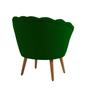 Imagem de Kit 3 Poltronas Decorativas Pétala Sala de Estar Tecido Veludo Verde Kimi Design