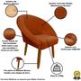 Imagem de Kit 3 Poltronas Ibiza para Sala de Espera Decorativa Cadeira Estofada Resistente Escritório Recepção Manicure