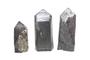 Imagem de Kit 3 Ponta Shungite com Pirita Natural 45 a 60mm com Brilho