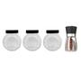 Imagem de Kit 3 Porta Condimentos 150 ml Com 1 Moedor 170ml De Vidroo
