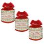 Imagem de Kit 3 Porta Panetone Tecido Com Fita Enfeite Natal Decoração