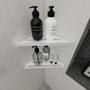 Imagem de Kit 3 Porta Shampoo Sabonete Parede Banheiro Suporte Canto