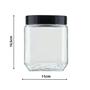 Imagem de Kit 3 Pote 1,2L Recipiente Vidro Quadrado Invicta Preto
