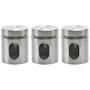 Imagem de Kit 3 Pote Inox Visor Vítreo Hermético 630ml - Mimo Style