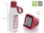 Imagem de Kit 3 Pote Lanche Biscoitos Marmita + Squeeze 530ml Infantil