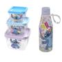 Imagem de Kit 3 Pote Lanche Biscoitos Marmita + Squeeze 530ml Infantil