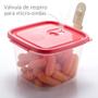 Imagem de Kit 3 pote mantimentos com trava tampa vasilhas plástico alimento marmita geladeira tapuer tapoer