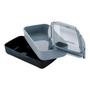 Imagem de Kit 3 Potes 2 Em 1 Electrolux Lunch Box Easy Open Preto