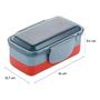 Imagem de Kit 3 Potes 2 Em 1 Electrolux Lunch Box Easy Open Vermelho