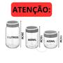 Imagem de Kit 3 Potes De Mantimentos Vegas Resistente