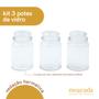 Imagem de Kit 3 potes de vidro com tampa herméticos redondos 800ml - Mozcada
