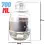 Imagem de Kit 3 Potes De Vidro Hermético 700 ml para Sal Açúcarou Cereais Efeito lousa