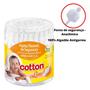 Imagem de Kit 3 Potes Hastes Flexíveis de Segurança Cotton Line Kit 135 Unidades Safety Care Baby Cotonete  Algodão Antigerme