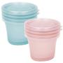 Imagem de Kit 3 Potes Infantis Papinha Tampa 150ml BPA Free Buba Freezer Microondas Colorido