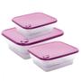 Kit 3 Potes Marmitas de Plástico com Saída Vapor Vasilhas Porta Mantimentos Organizador Armazenar Alimentos Multiuso - Maximaplast Imagem de Kit 3 Potes Marmitas de Plástico com Saída Vapor Vasilhas Porta Mantimentos Organizador Armazenar Alimentos Multiuso