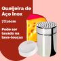 Imagem de Kit 3 Potes para Queijo Ralado Multiuso de Aço Inox 100% Lavável