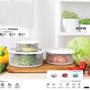 Imagem de Kit 3 Potes Redondo com Tampa  P M G Armazenamento Alimentos Mantimentos Premium Potte Freezer