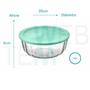 Imagem de Kit 3 Potes Tigela Saladeira de Vidro com Tampa Plástica Oceani 600ml, 1,5 e 3,8L Vitazza Para Servir Mesa Posta e Organizar Cozinha Opção Sustentável