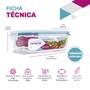 Imagem de Kit 3 Potes Vidro Hermético Marmita 370ml + 640ml + 1040ml