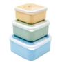 Imagem de Kit 3 Potinhos Potes para Papinha Infantil Bebe Lancheira Gumy Menino Menina Buba