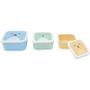 Imagem de Kit 3 Potinhos Potes para Papinha Infantil Bebe Lancheira Gumy Menino Menina Buba