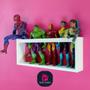 Imagem de Kit 3 Prateleira Para Bonecos Marvel Estante Barbie Nicho De Pelúcia Brinquedos Infantis Mdf 55cm