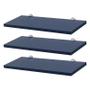 Imagem de Kit 3 Prateleiras 50 x 15cm azul Com Suporte Tucano