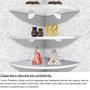 Imagem de Kit 3 Prateleiras De Parede De Canto Organizadora P/ Quarto Sala Cozinha Em MDP 35 X 35 cm