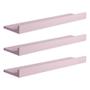 Imagem de Kit 3 Prateleiras Porta Quadros 90 x 15cm Rosa Claro Suporte Invisível